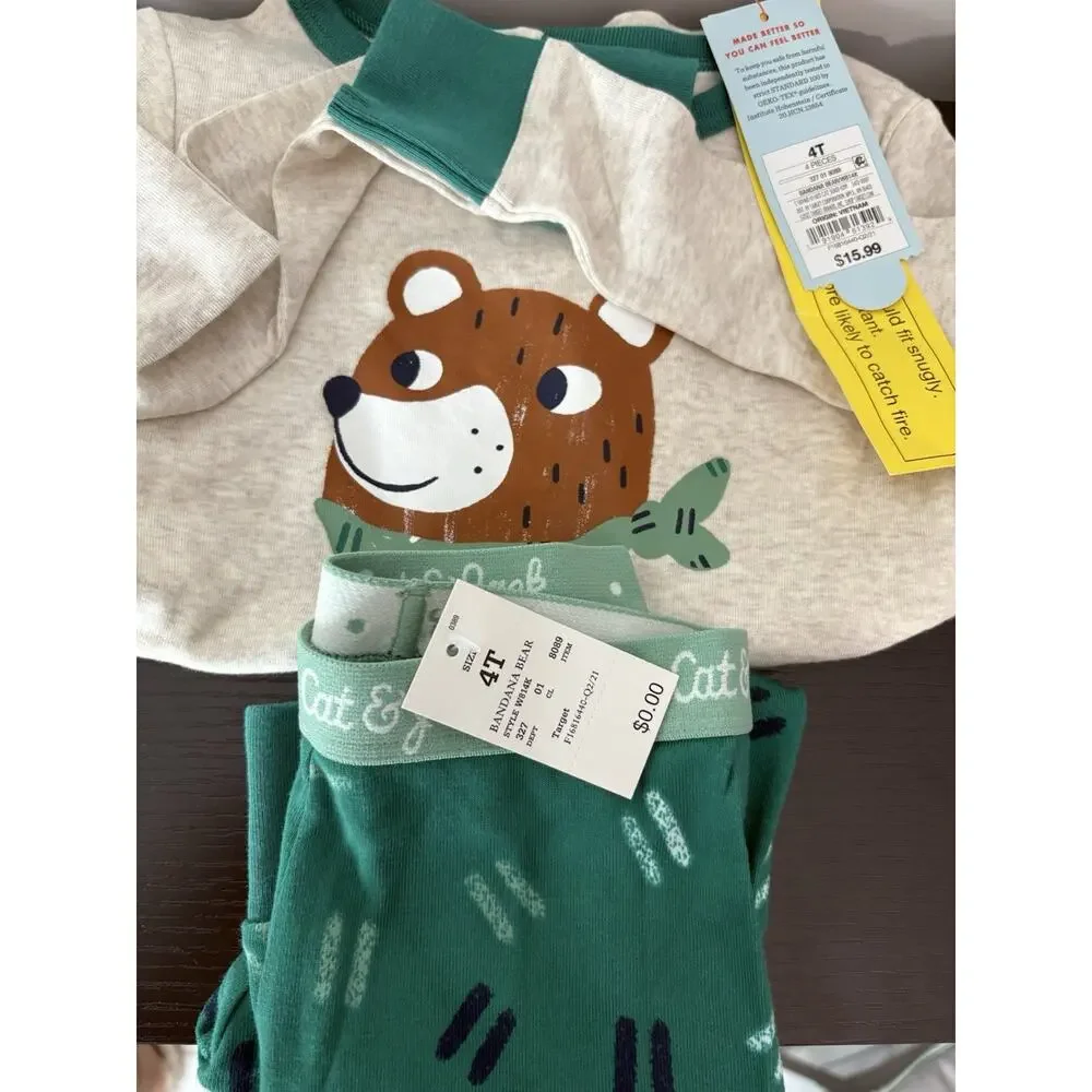 Cat & Jack 4T 2-Piece Pajama Set Children’s Clothing Boys LOT Wholesale Bulk